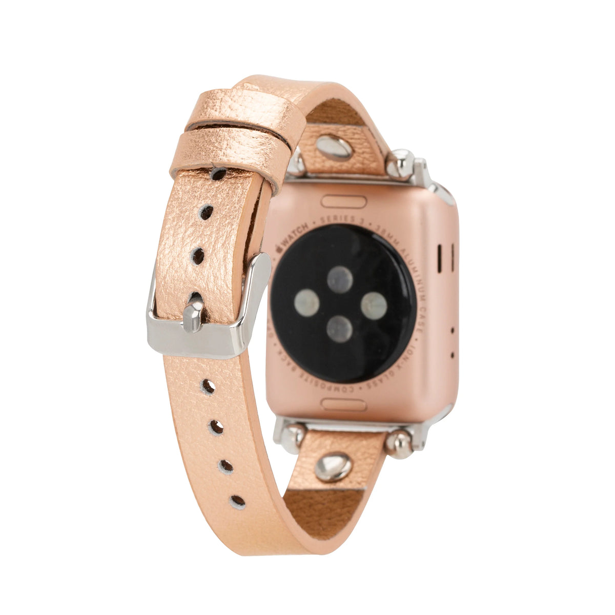 Ferro with Silver Trok Lederarmband für Apple Watch aus echtem Leder