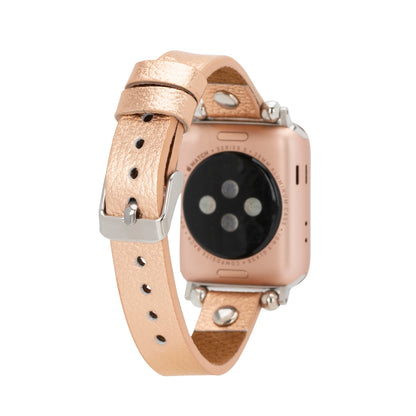 Ferro with Silver Trok Lederarmband für Apple Watch aus echtem Leder