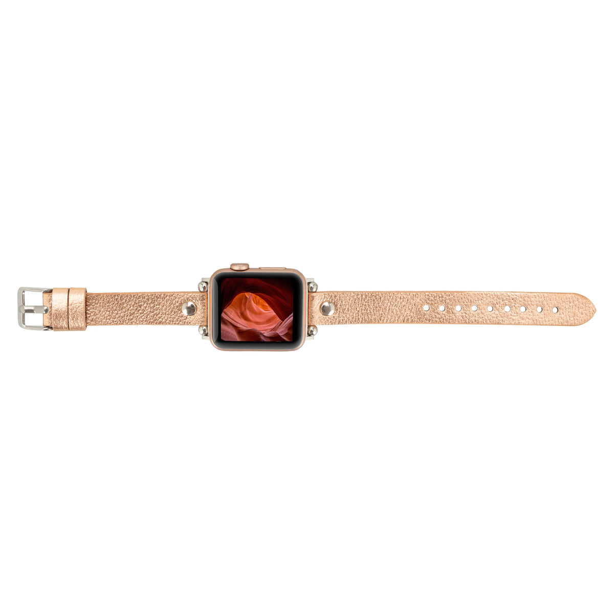 Ferro with Silver Trok Lederarmband für Apple Watch aus echtem Leder