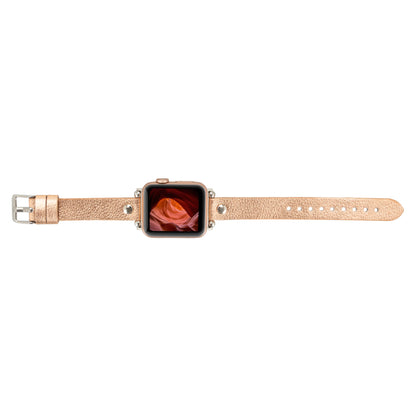 Ferro with Silver Trok Lederarmband für Apple Watch aus echtem Leder