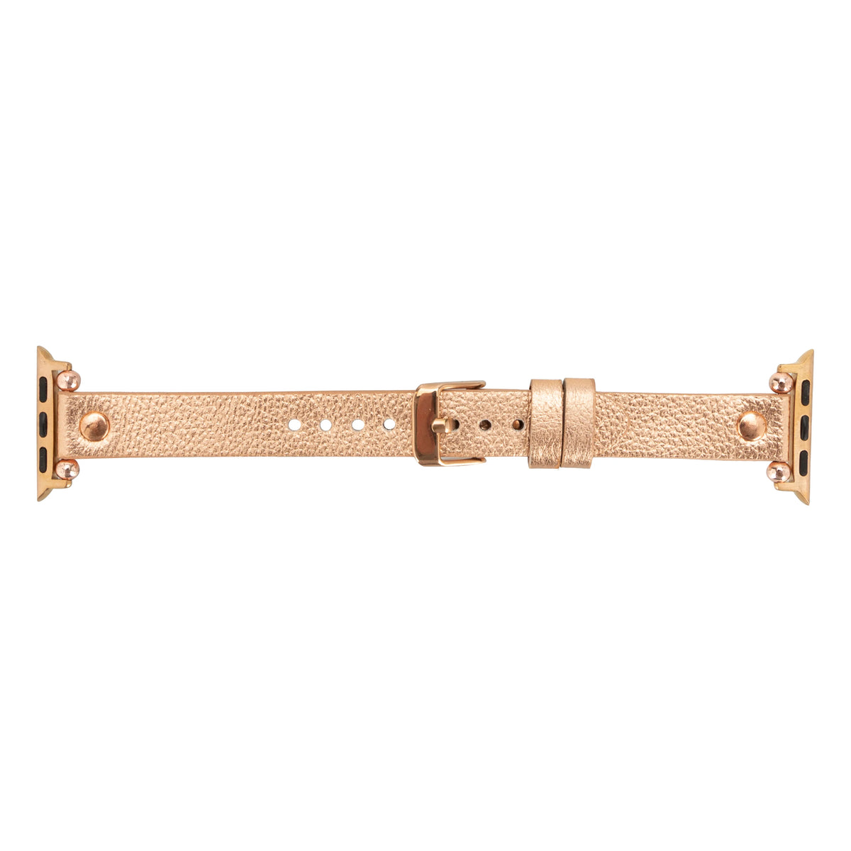 Ferro with Rose Gold Trok Lederarmband für Apple Watch aus echtem Leder