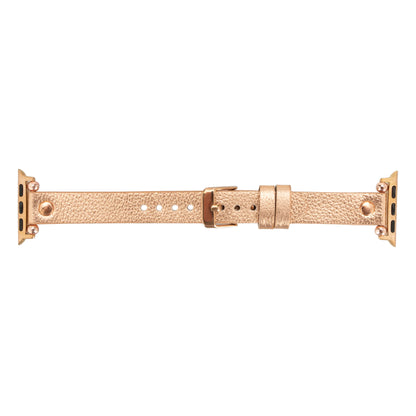 Ferro with Rose Gold Trok Lederarmband für Apple Watch aus echtem Leder