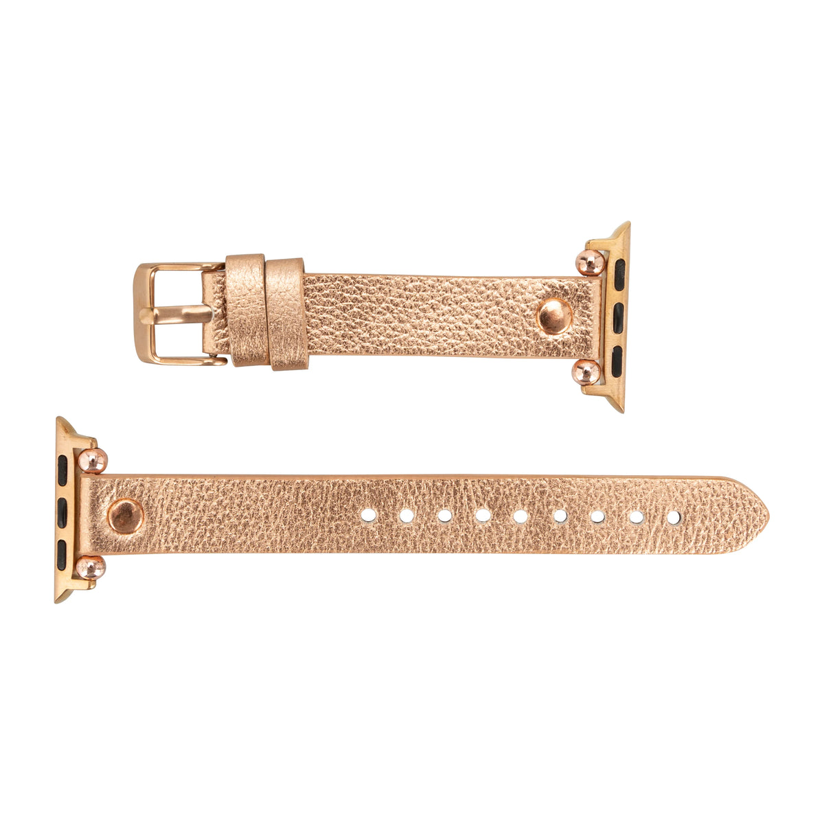 Ferro with Rose Gold Trok Lederarmband für Apple Watch aus echtem Leder