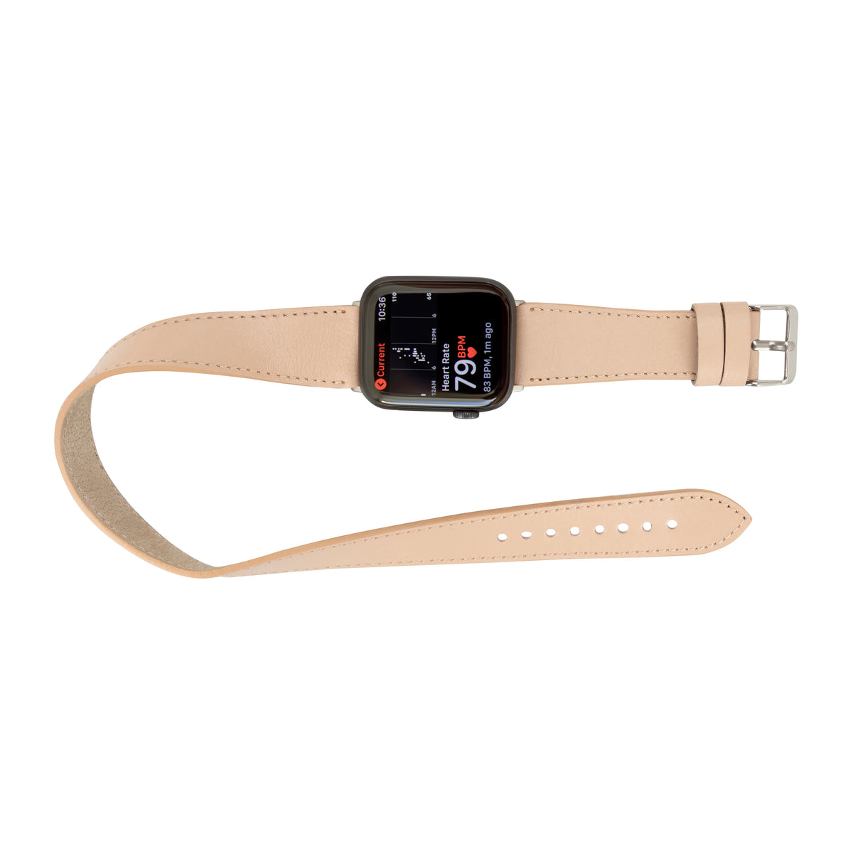 Doppel-Tour Lederarmband für Apple Watch aus echtem Leder