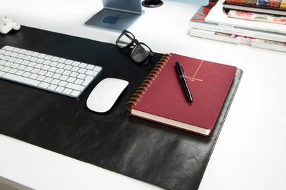 Lined Leather Desk Mat Medium Size