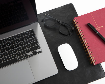 Lined Leather Desk Mat Small Size