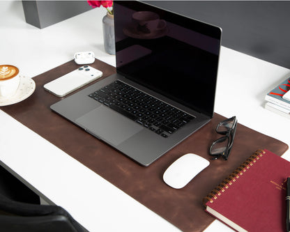 Lined Leather Desk Mat Small Size