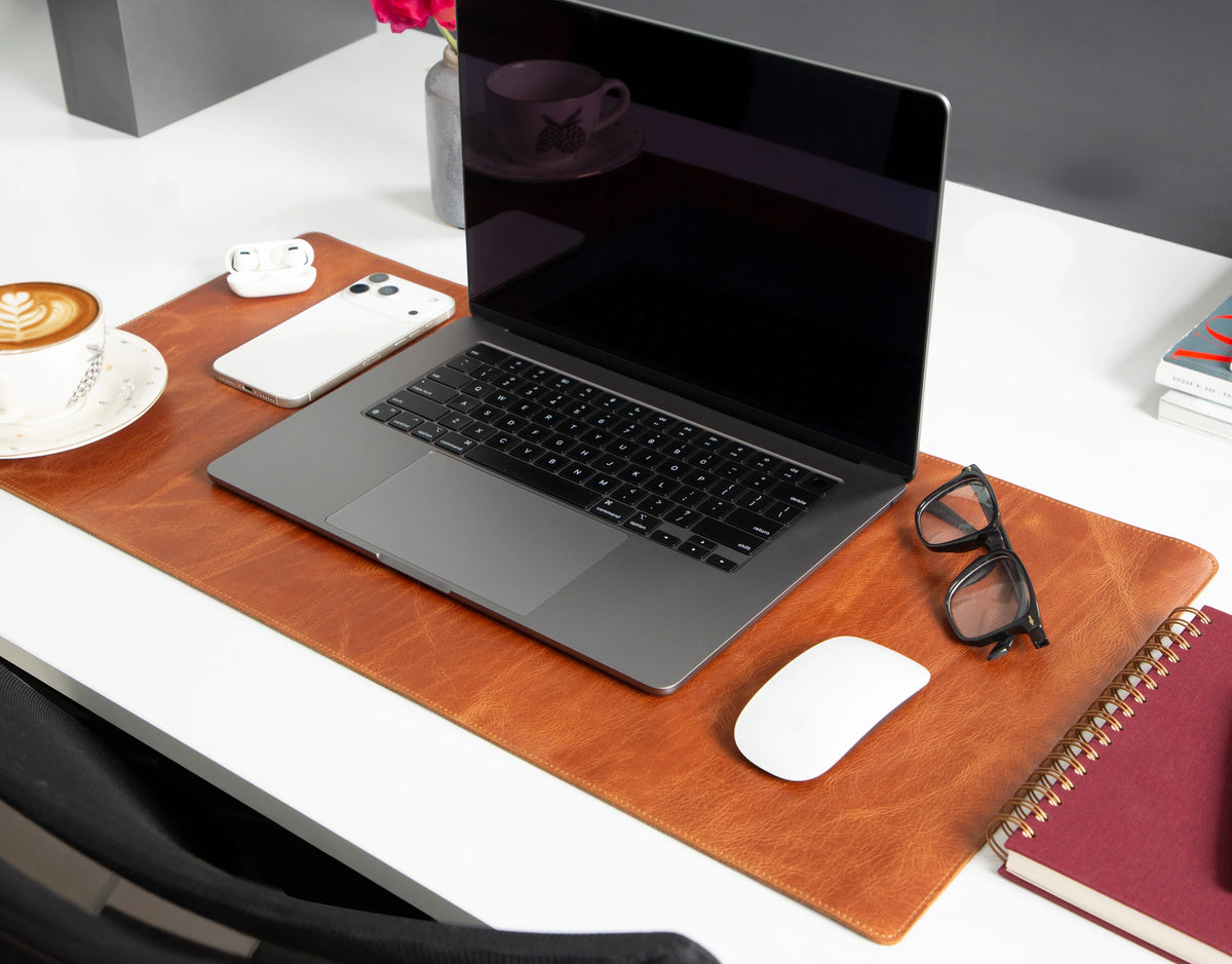 Single Layer Leather Desk Mat Small Size