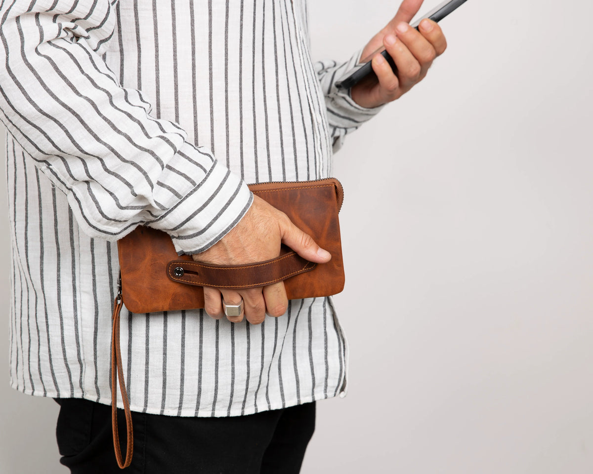 Majeste Clutch Geldbörse aus echtem Leder aus echtem Leder