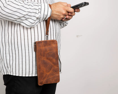 Majeste Clutch Geldbörse aus echtem Leder aus echtem Leder