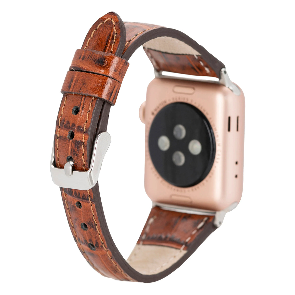 Schmal Lederarmband für Apple Watch aus echtem Leder