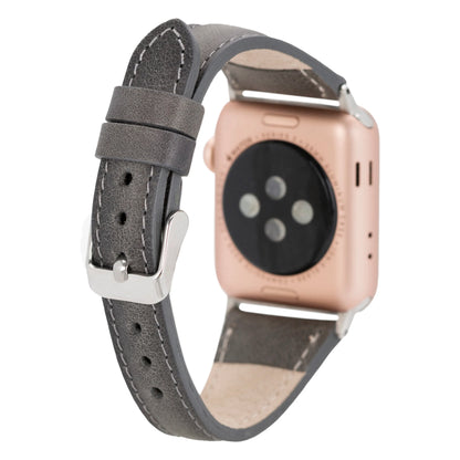Schmal Lederarmband für Apple Watch aus echtem Leder
