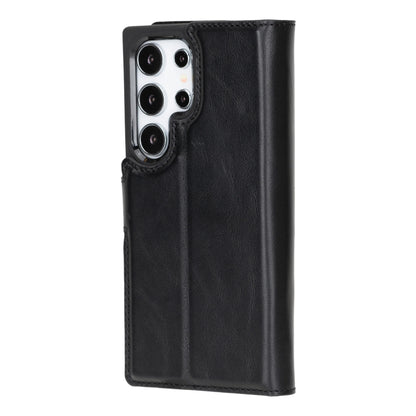 Magic Abnehmbar Leder Wallet Case für Samsung Galaxy S24 Ultra aus echtem Leder