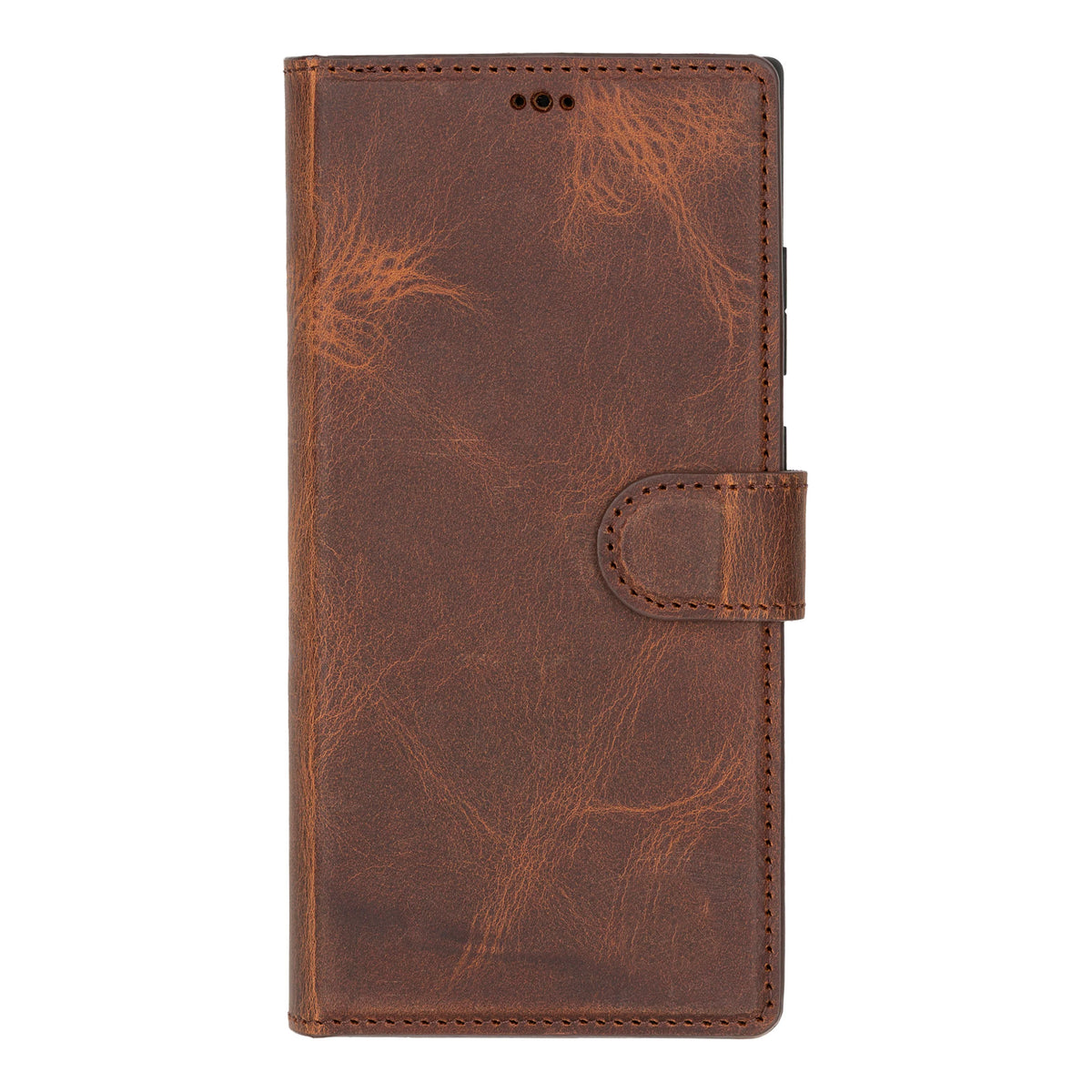 Magic Abnehmbar Leder Wallet Case für Samsung Galaxy S24 Ultra aus echtem Leder