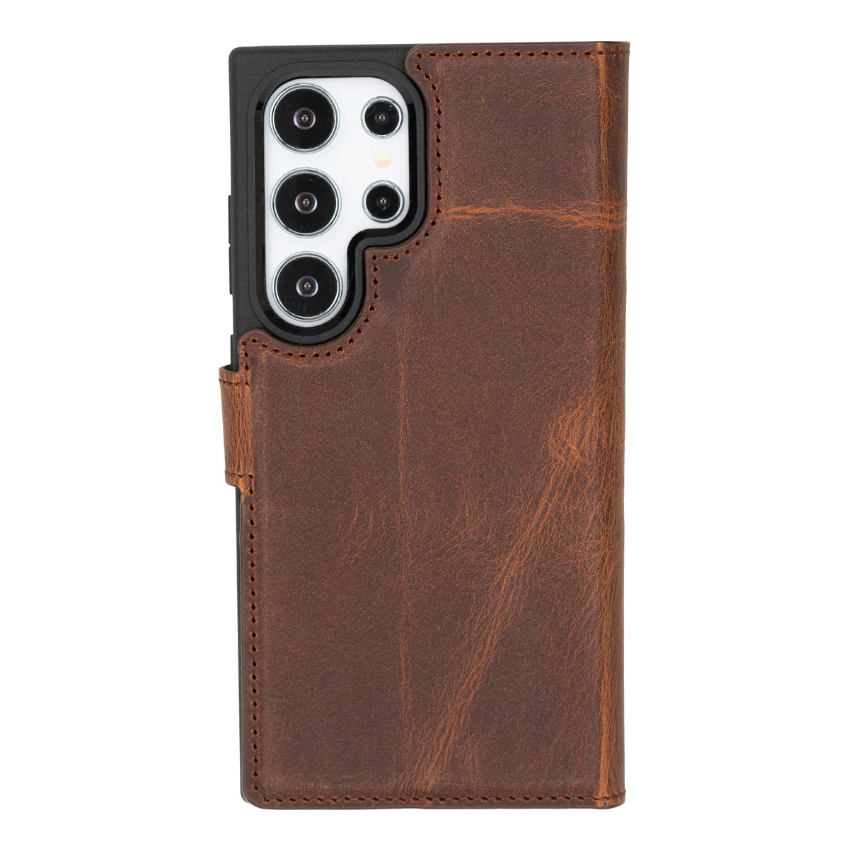 Magic Abnehmbar Leder Wallet Case für Samsung Galaxy S24 Ultra aus echtem Leder