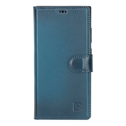 Magic Abnehmbar Leder Wallet Case für Samsung Galaxy S24 Ultra aus echtem Leder