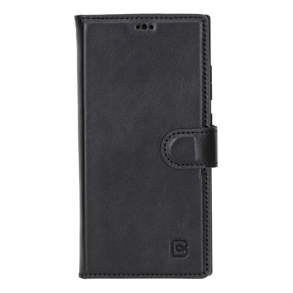 Magic Abnehmbar Leder Wallet Case für Samsung Galaxy S24 Ultra aus echtem Leder