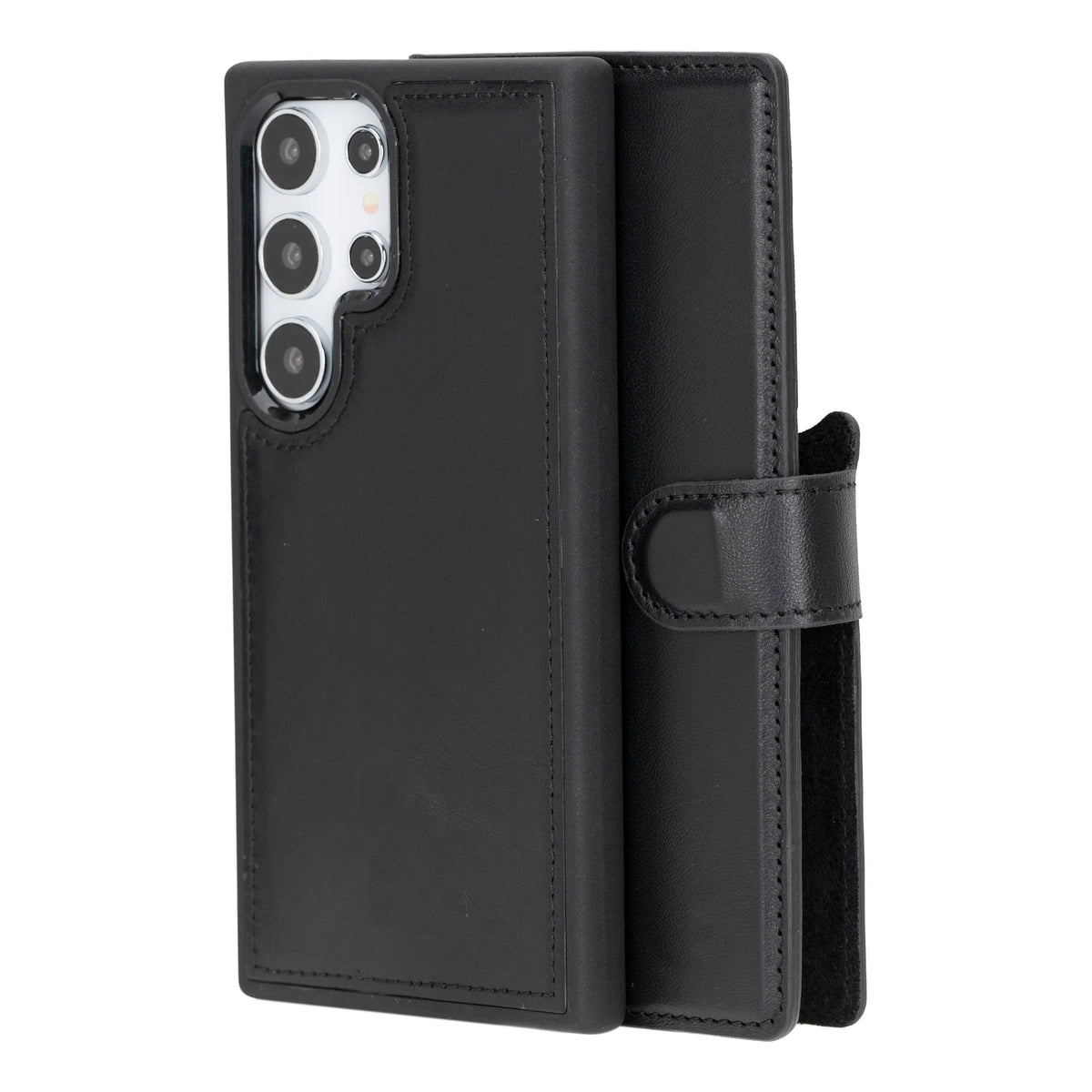 Magic Abnehmbar Leder Wallet Case für Samsung Galaxy S24 Ultra aus echtem Leder
