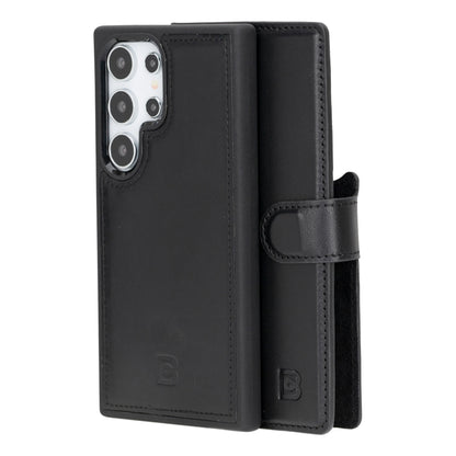 Magic Abnehmbar Leder Wallet Case für Samsung Galaxy S24 Ultra aus echtem Leder