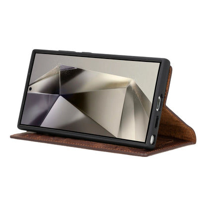 Magic Abnehmbar Leder Wallet Case für Samsung Galaxy S24 Ultra aus echtem Leder