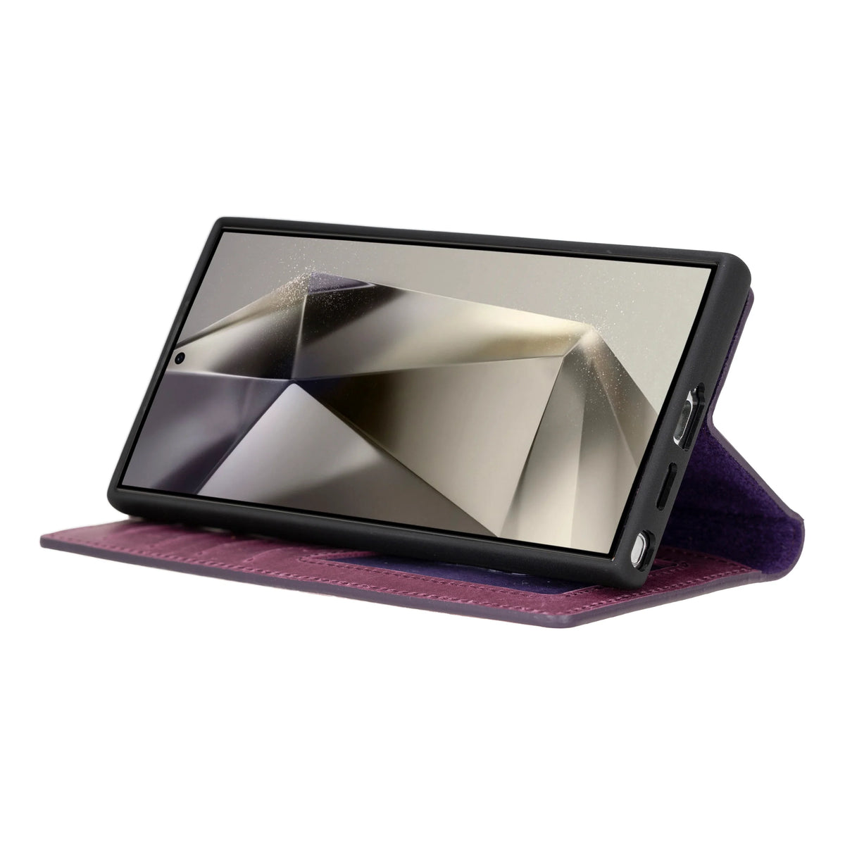Magic Abnehmbar Leder Wallet Case für Samsung Galaxy S24 Ultra aus echtem Leder