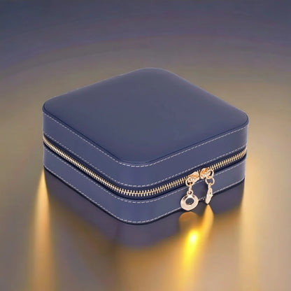 Amanda Jewelry Box, Medium aus echtem Leder aus echtem Leder
