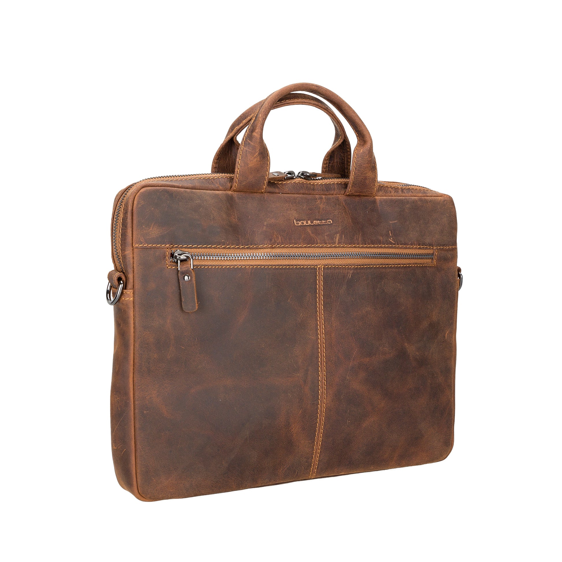 Bouletta 16" Apollo Genuine Leather Bags Apple MacBook Pro / Mac Book Air / Notebook Dark Brown