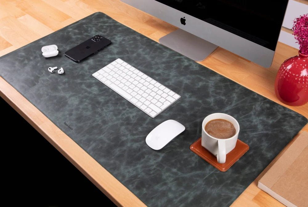 Axion Lined Leather Desk Mat Large Size