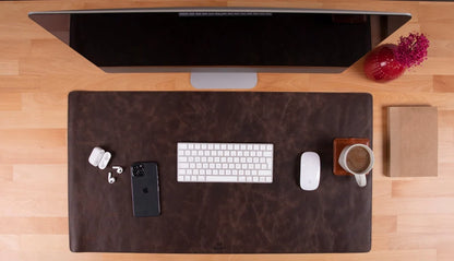 Axion Lined Leather Desk Mat Large Size
