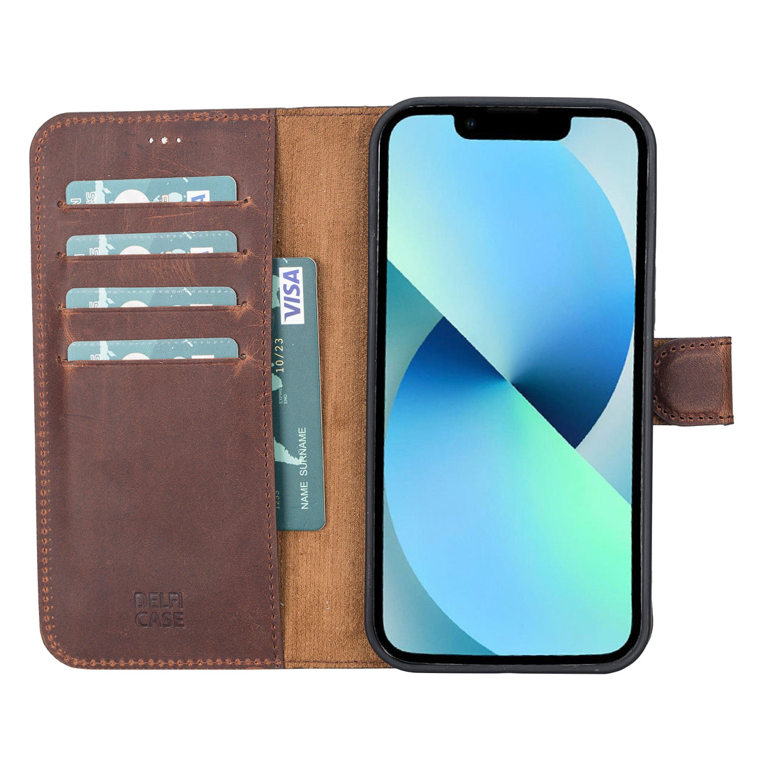 Delfi, Magic Leather iPhone 12 Pro Max Detachable Wallet Case