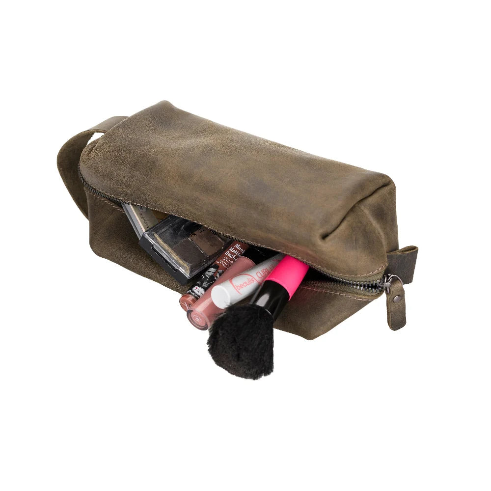 Eve Dopp Kit, Large Kulturbeutel aus echtem Leder aus echtem Leder