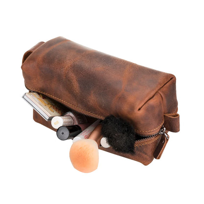 Eve Dopp Kit, X Large Kulturbeutel aus echtem Leder aus echtem Leder