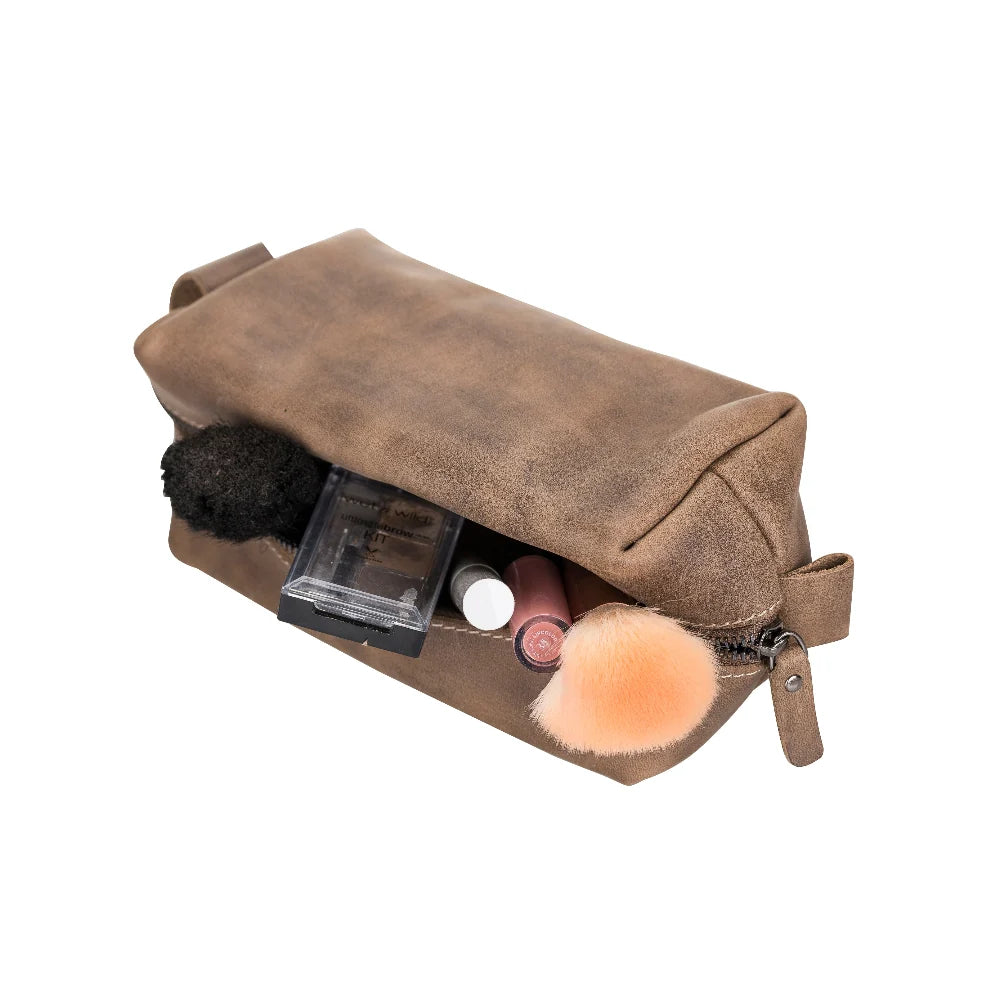Eve Dopp Kit, X Large Kulturbeutel aus echtem Leder aus echtem Leder