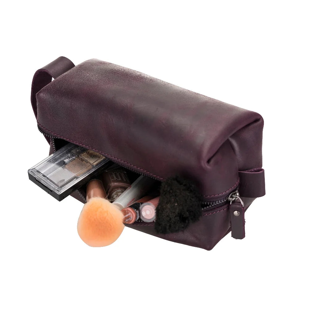 Eve Dopp Kit, Large Kulturbeutel aus echtem Leder aus echtem Leder