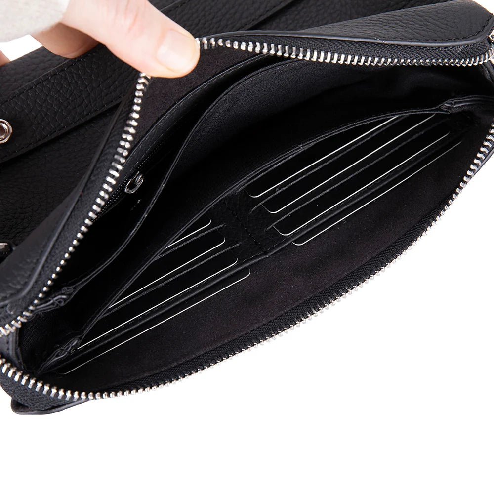 Lupus Leather Clutch Bag