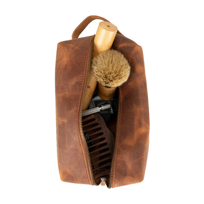 Eve Dopp Kit, Medium Kulturbeutel aus echtem Leder aus echtem Leder