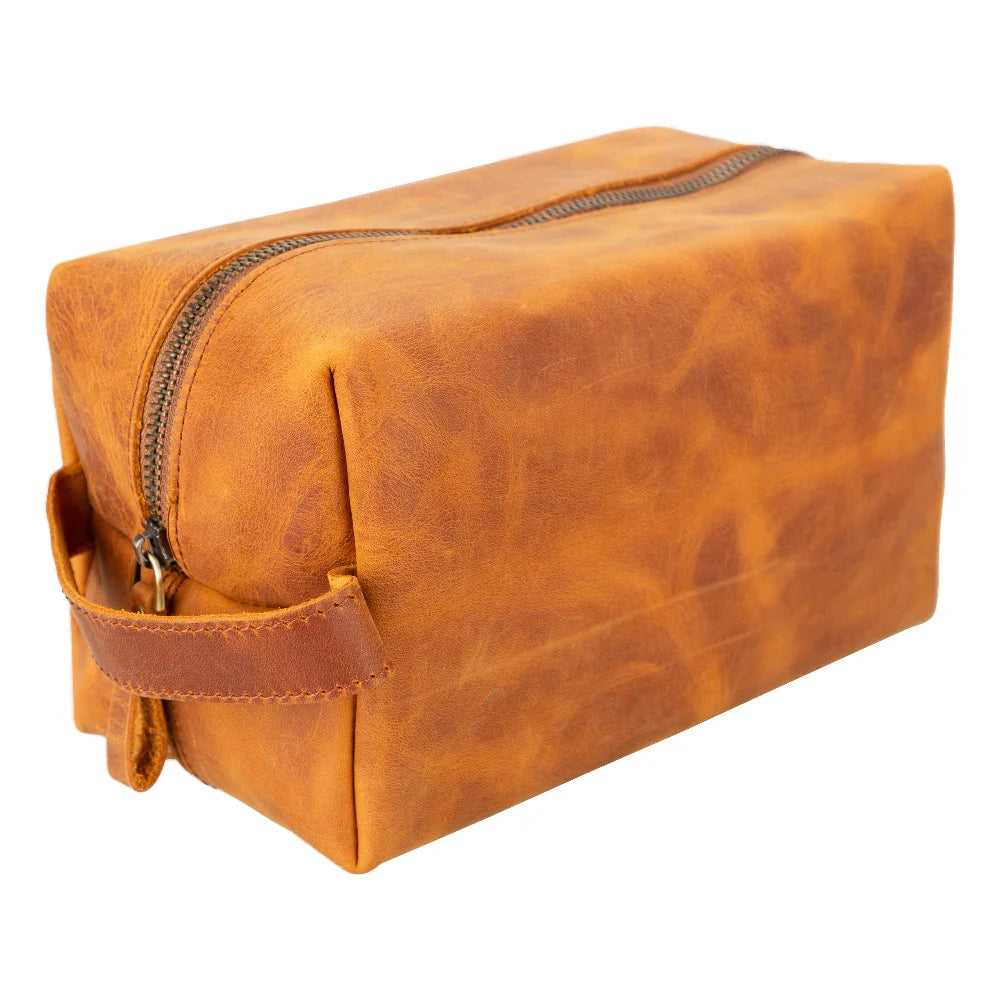 Eve Dopp Kit, Large Kulturbeutel aus echtem Leder aus echtem Leder