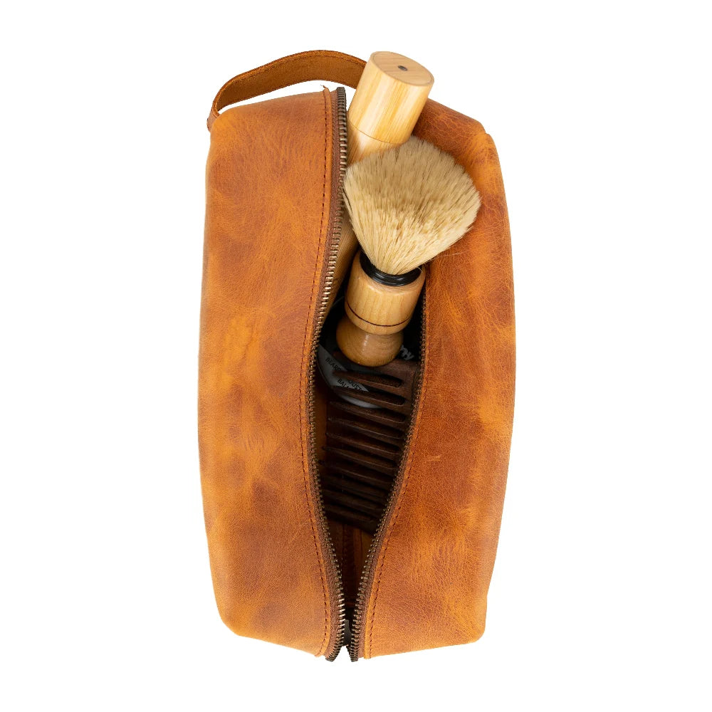 Eve Dopp Kit, X Large Kulturbeutel aus echtem Leder aus echtem Leder
