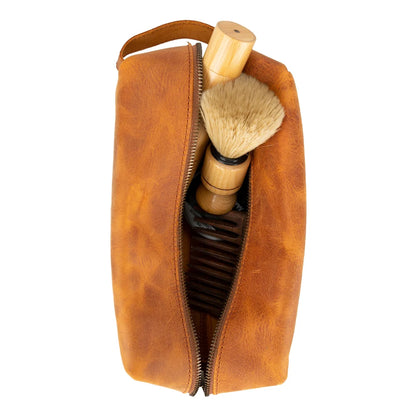Eve Dopp Kit, X Large Kulturbeutel aus echtem Leder aus echtem Leder