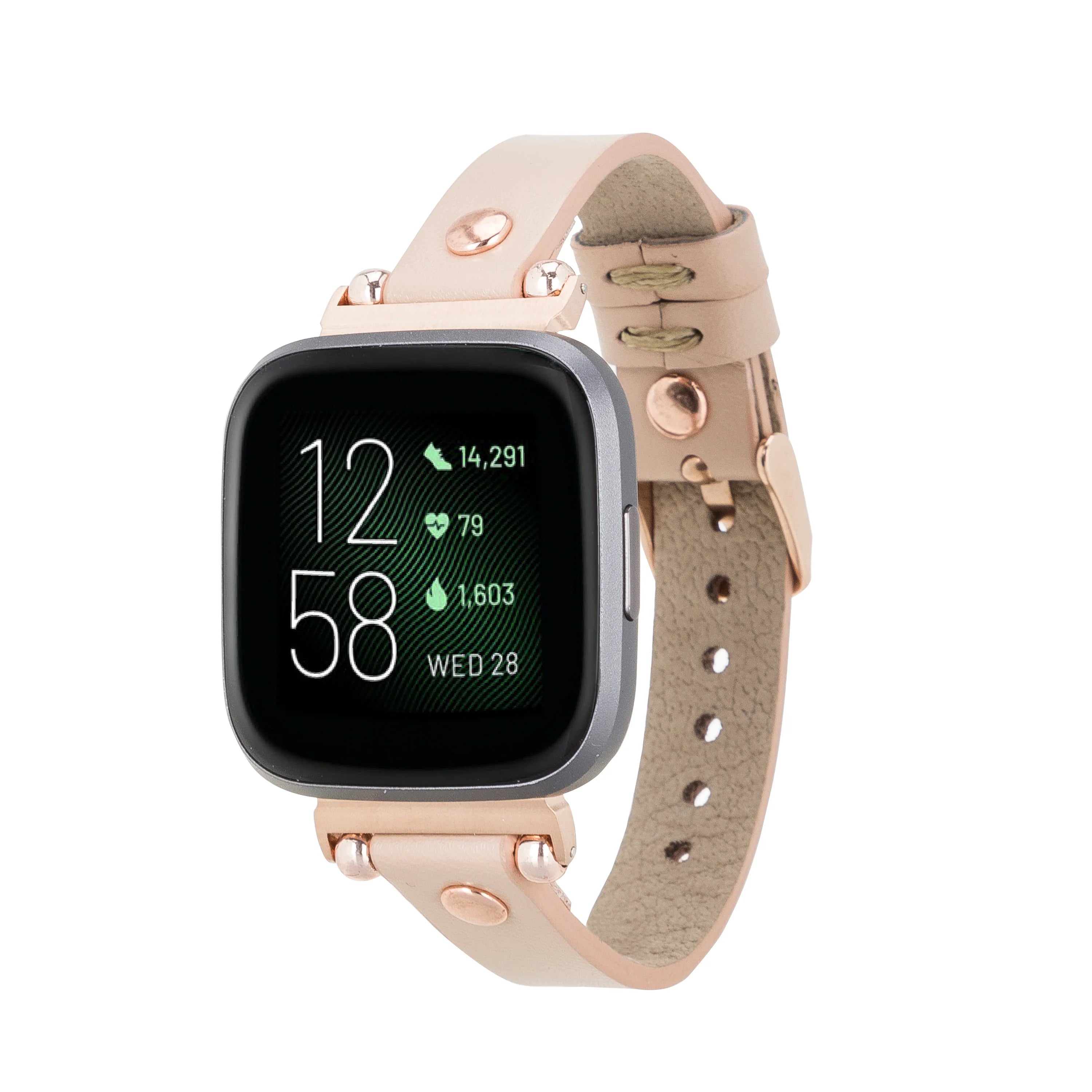 Ferro with Rose Gold Trok Lederarmband für Apple Watch aus echtem Leder