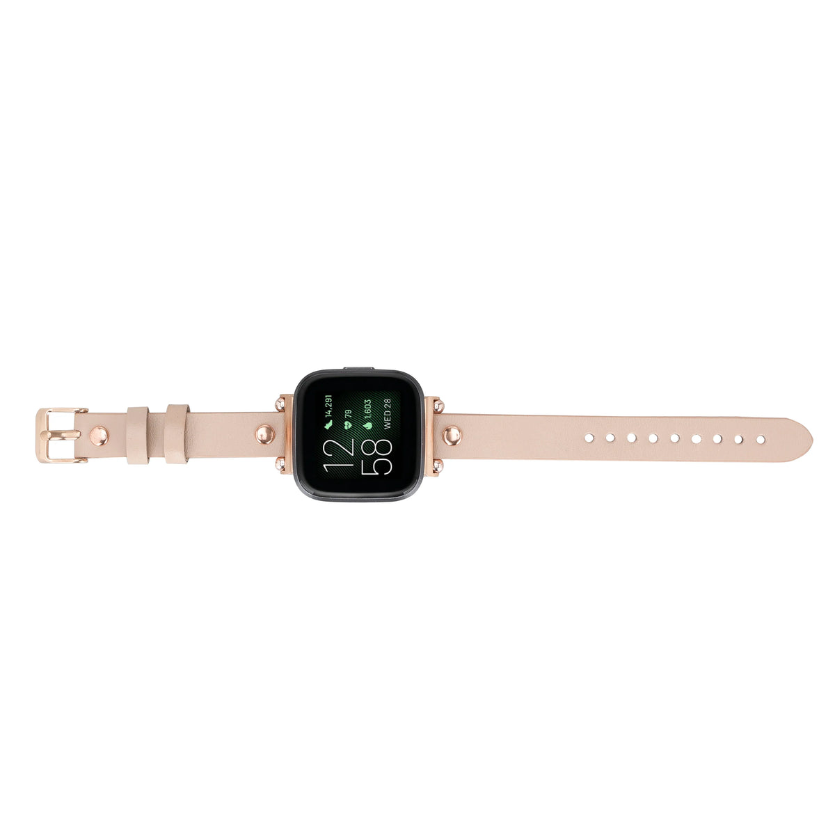 Ferro with Rose Gold Trok Lederarmband für Apple Watch aus echtem Leder