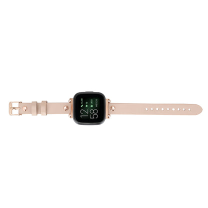 Ferro with Rose Gold Trok Lederarmband für Apple Watch aus echtem Leder