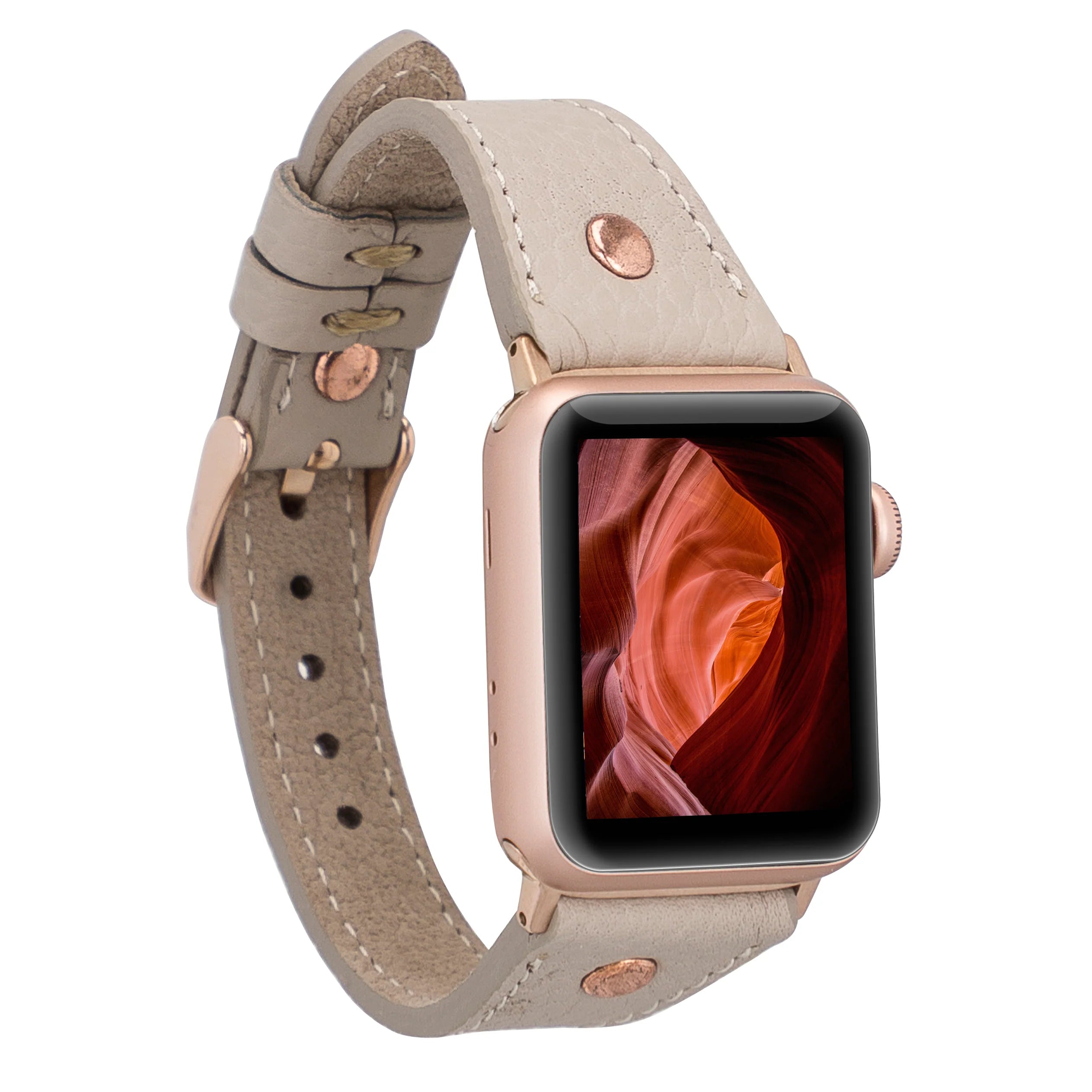 Schmal Lederarmband für Apple Watch aus echtem Leder