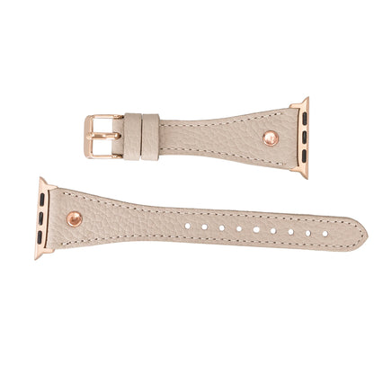Schmal Lederarmband für Apple Watch aus echtem Leder