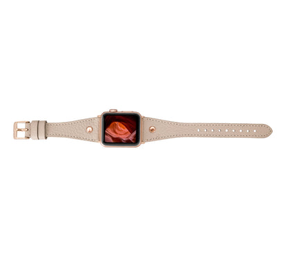 Schmal Lederarmband für Apple Watch aus echtem Leder