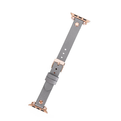 Ferro with Rose Gold Trok Lederarmband für Apple Watch aus echtem Leder