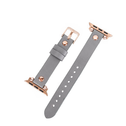 Ferro with Rose Gold Trok Lederarmband für Apple Watch aus echtem Leder