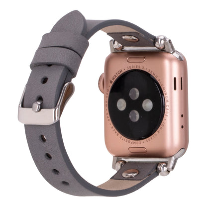 Ferro with Silver Trok Lederarmband für Apple Watch aus echtem Leder