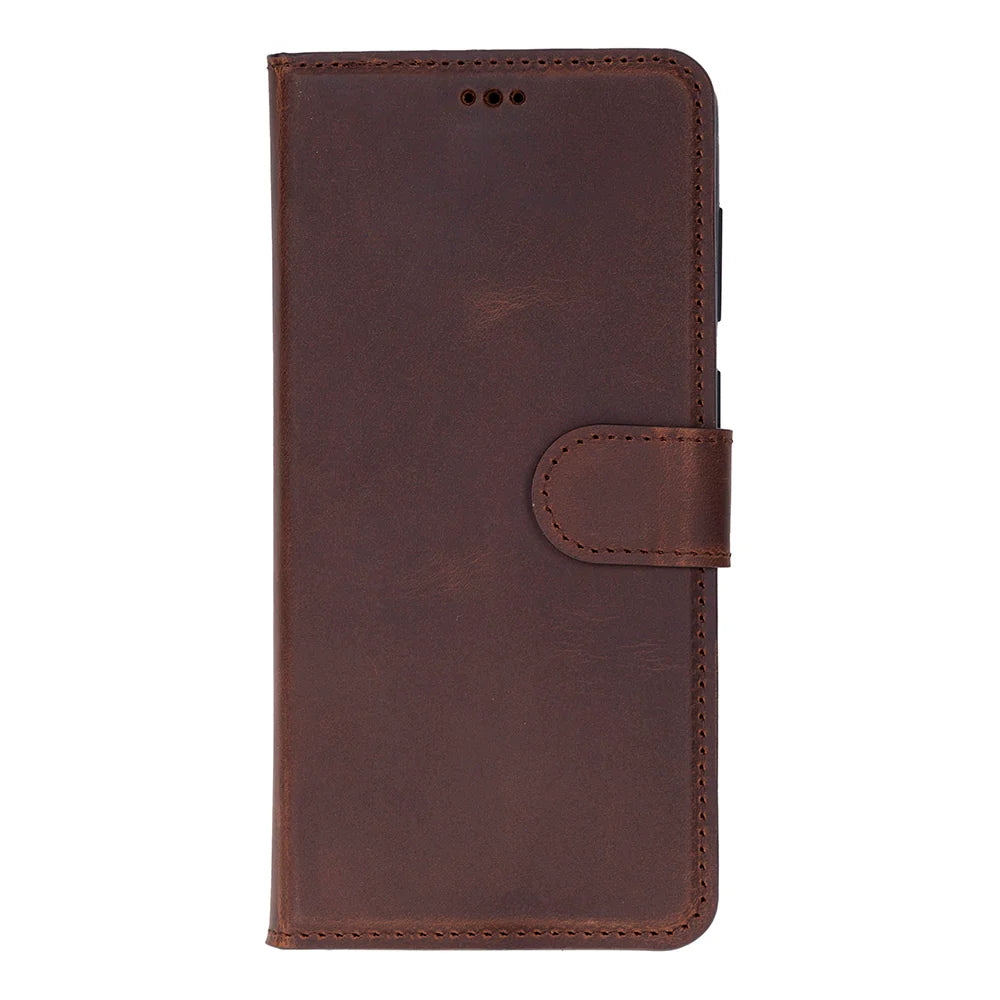 Magic Abnehmbar Leder Wallet Case für Samsung Galaxy S26 aus echtem Leder