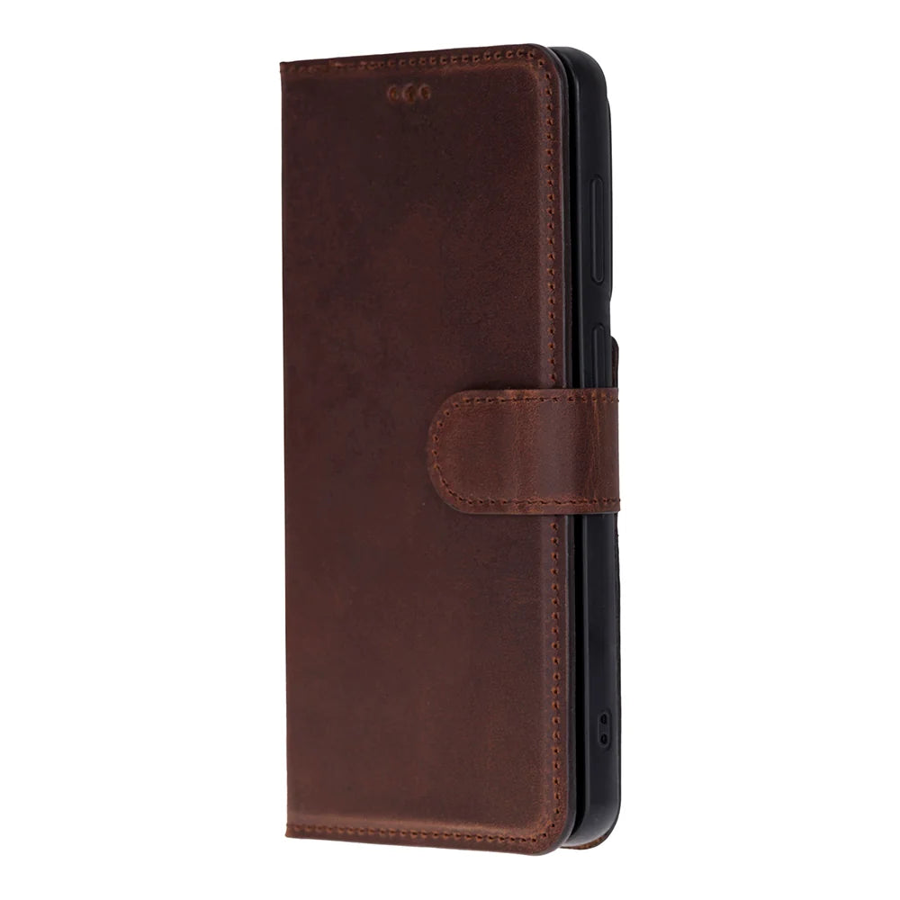 Magic Abnehmbar Leder Wallet Case für Samsung Galaxy S26 aus echtem Leder